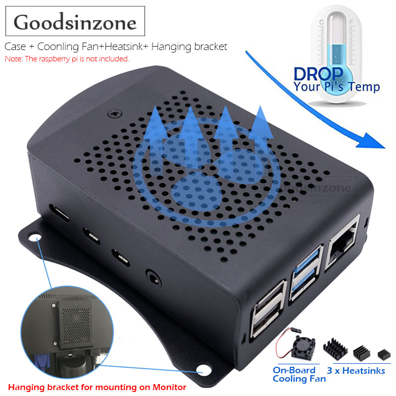 Argon One V3 M.2 Nvme Case - Raspberry Pi 4 Mẫu B Vỏ