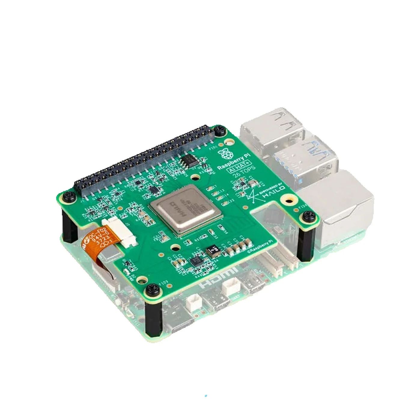 Raspberry Pi Al HAT+ Features  - đánh giá và giá Raspberry Pi Ai Kit Hailo-8L